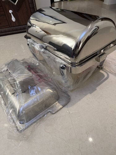 stainless steel pan with heater 