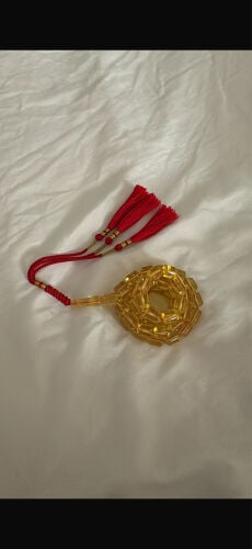 مسباح كهرم شفاف زعفراني 