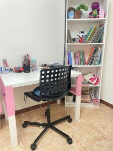 table chair and shelving case