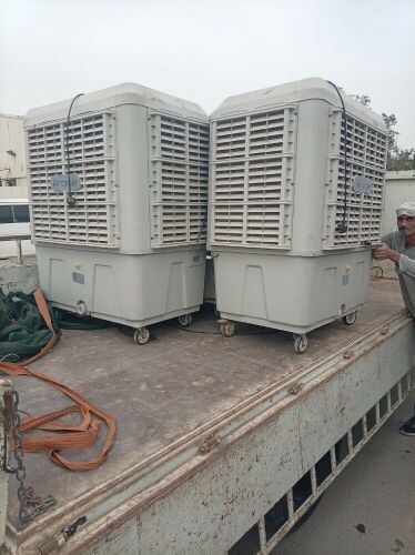 Desert coolers and fans are availab