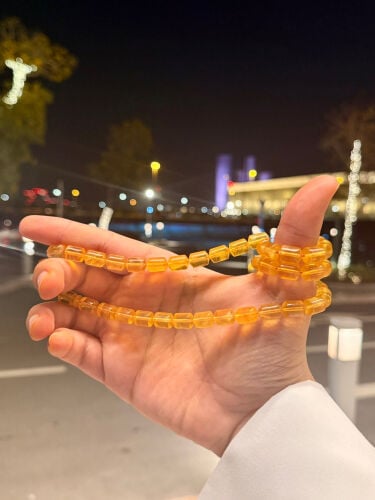 مسباح كهرم طبيعي شفاف بولندي