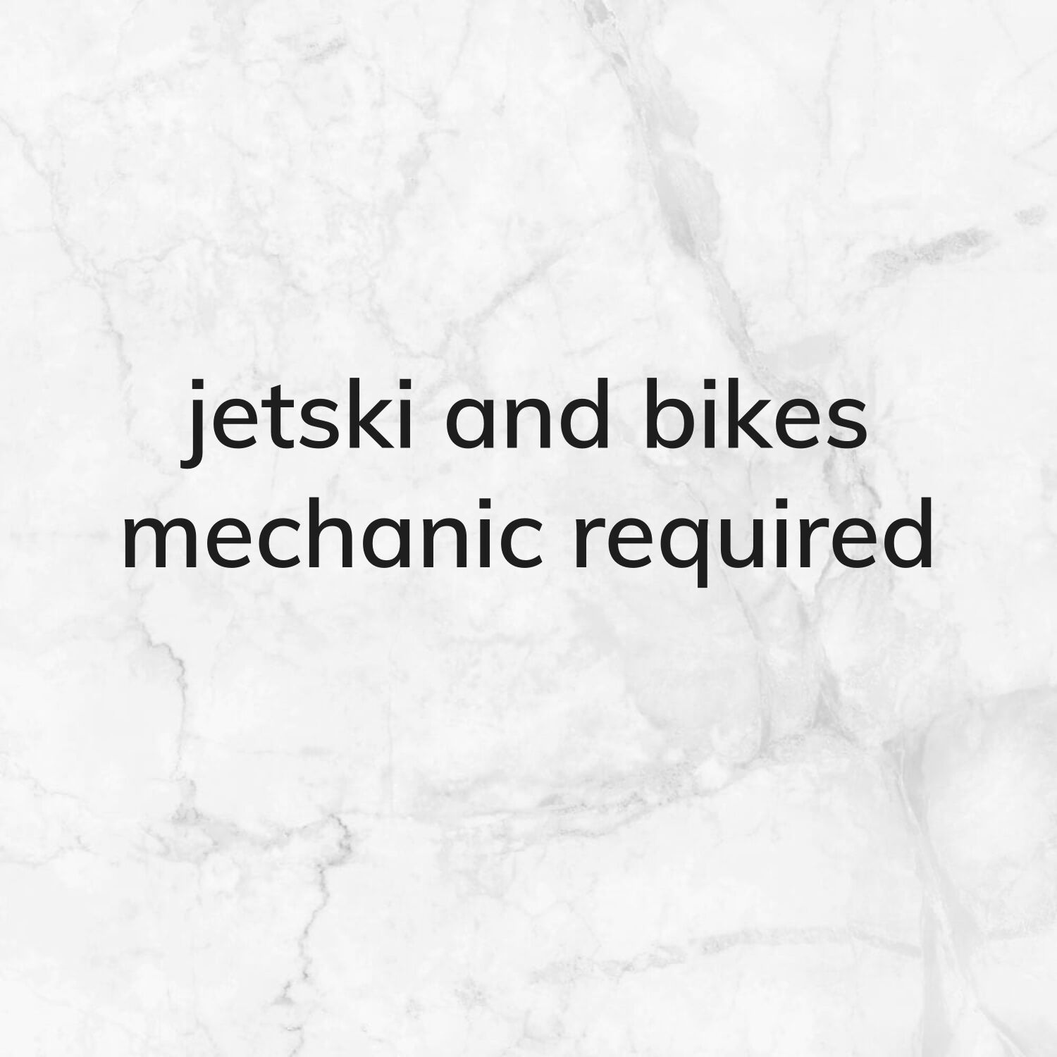 Jetski and bikes mechanic