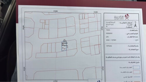 للبيع ارض عمارات بالدوحه الجديده