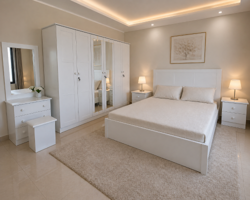 طقم أثاث غرفة نوم جديدة بحجم كينج