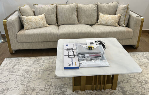 Couch and table