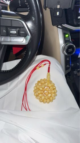مسباح كهرم مشخط جبس بعسل