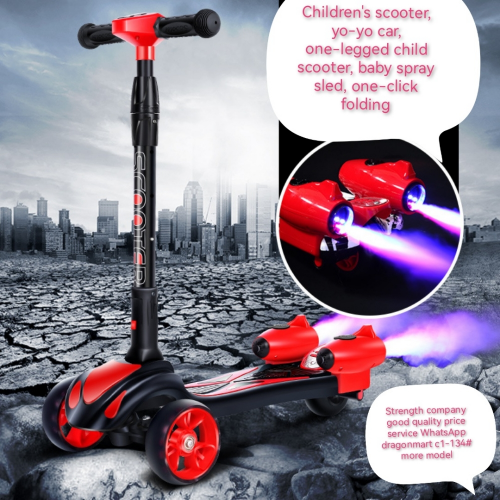 Spray one click folding scooter