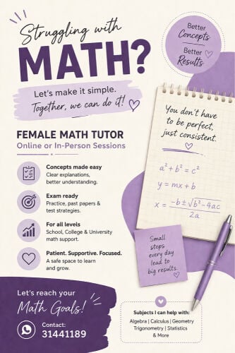 Experienced Female Math Teacher