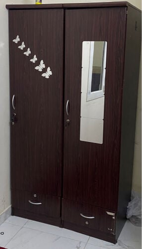 Bed frame only and wardrobe