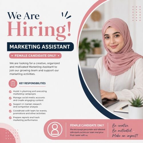 Marketing Assistant Female Candidat