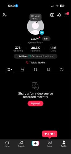 Tik tok account