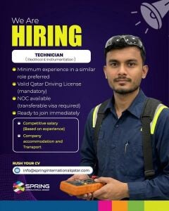 Job Title: Technician  Electrical
