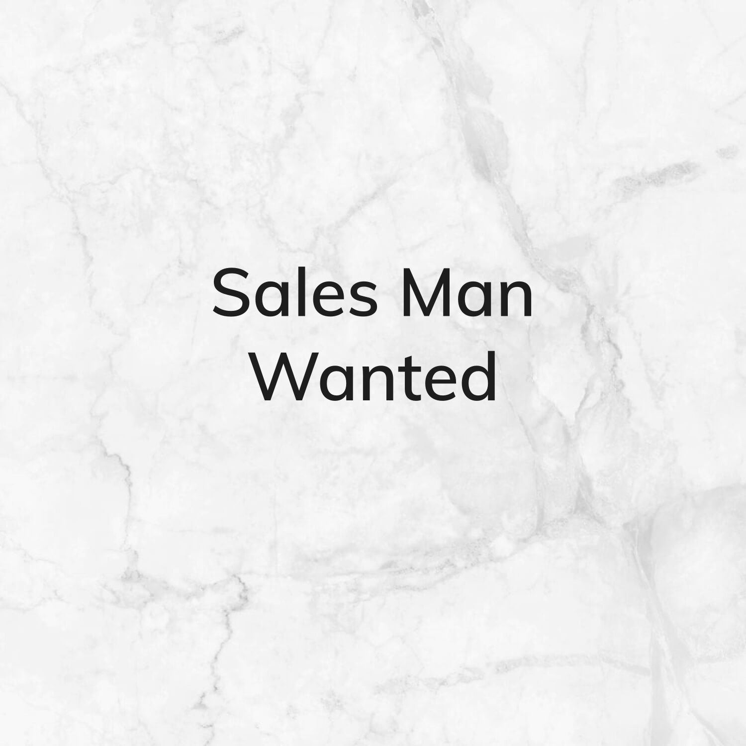 Sales Man Wanted