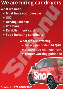 Car drivers Needed 14 QAR