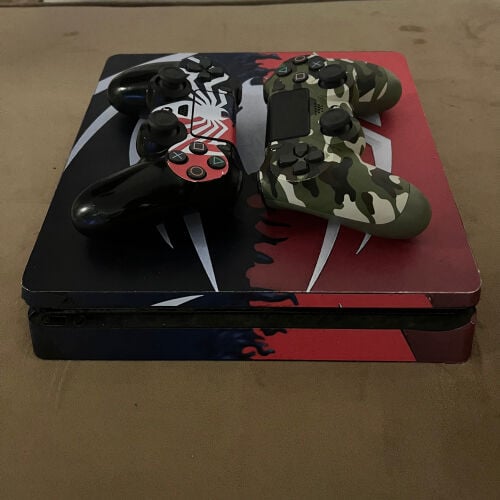 ps4 slim two controllers 