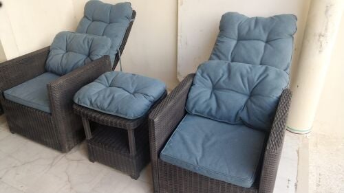 2 كرسي بيتفتح شازلونج بحالة ممتاز