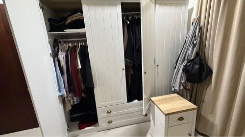 new bedroom without bed 