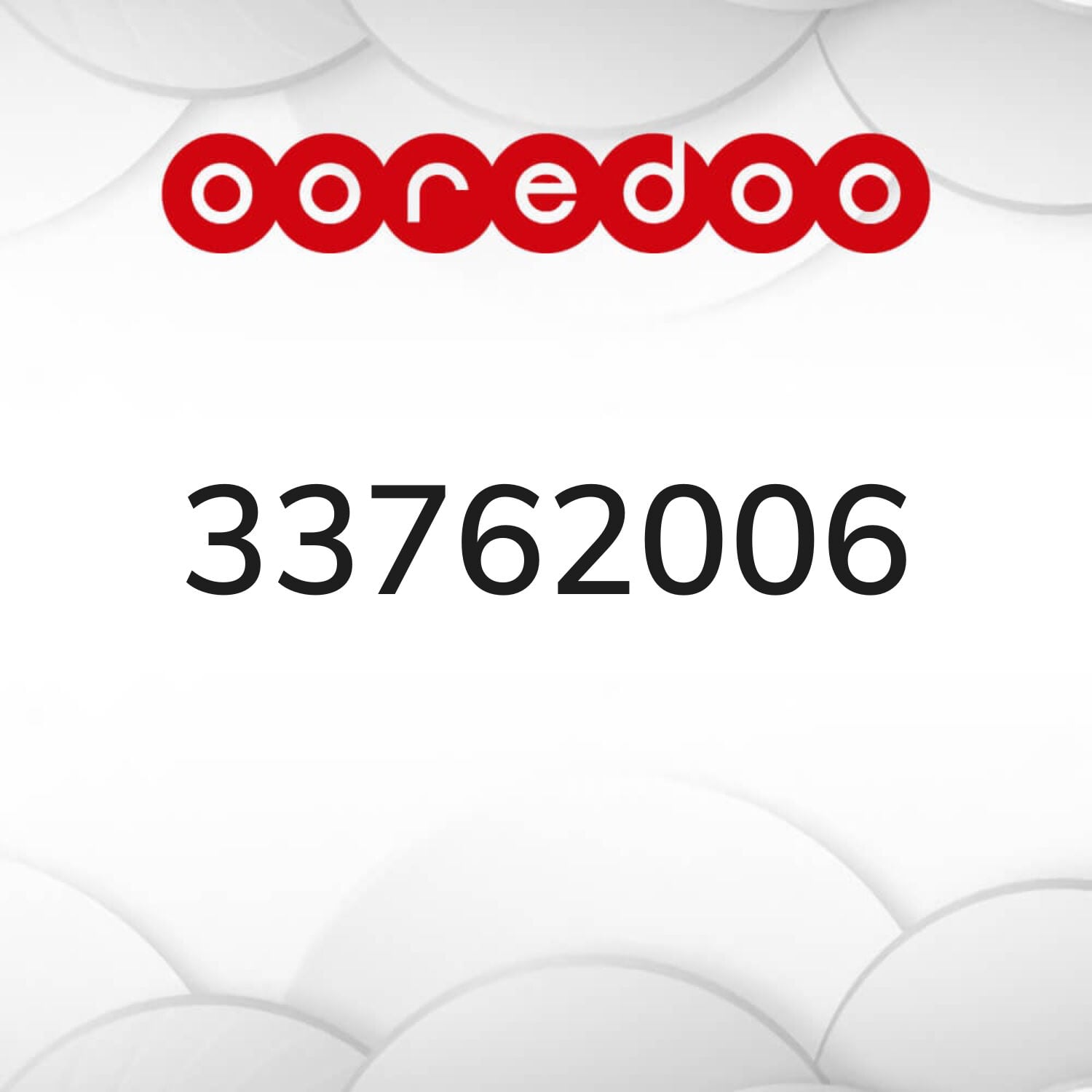 للبيع رقم اوريدو مواليد 33762006