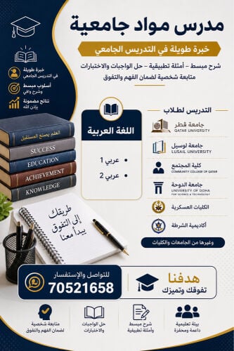 مدرس جامعي لغه عربيه 