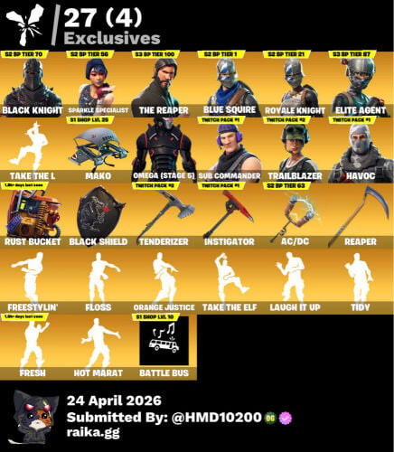 5 حسابات فورت نايت شيطون و ترافس