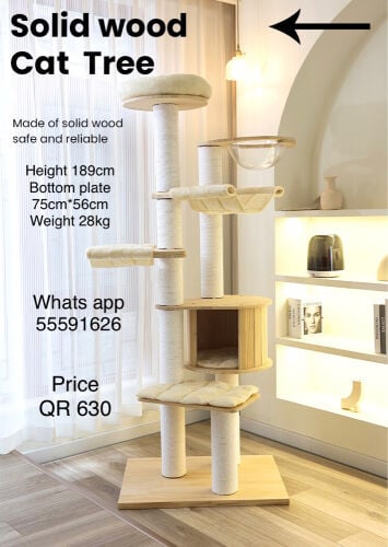 Solid Wood Cat Tree