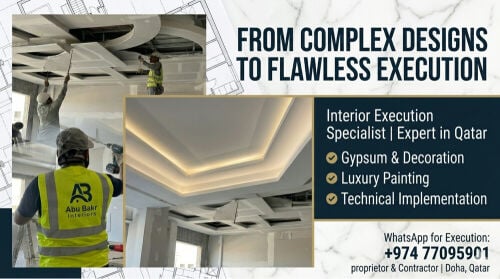 Gypsum Board False Ceiling Doha