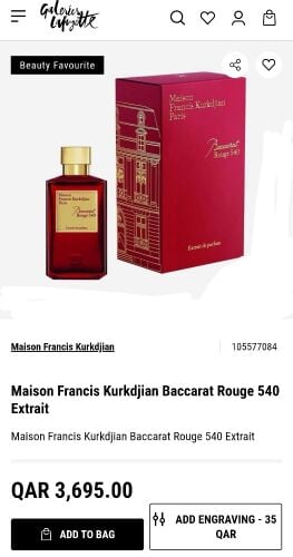 baccarat rouge 540 extrait 200 ml