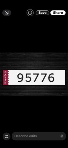 special number plate for sale