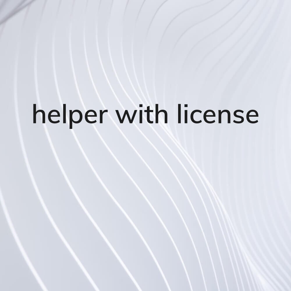 helper with license 