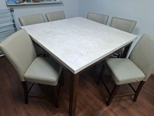 8-Seater Marble High Dining table