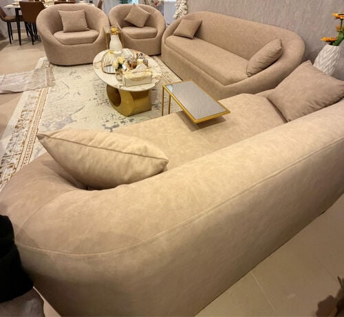 طقم كنب كامل (٧ اشخاص) جديد