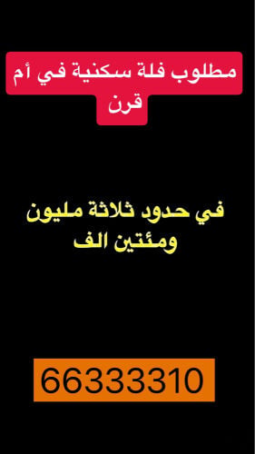 مطلوب فلة في ام قرن