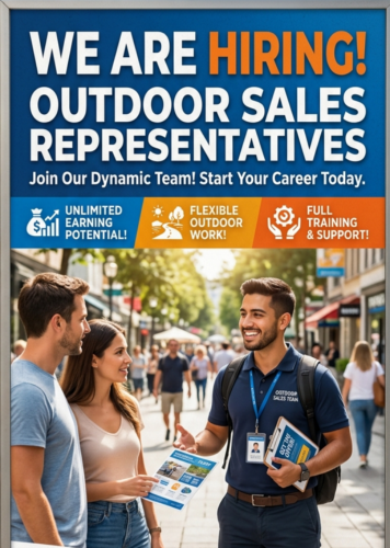 WE ARE HIRING – OUTDOOR SALESMAN