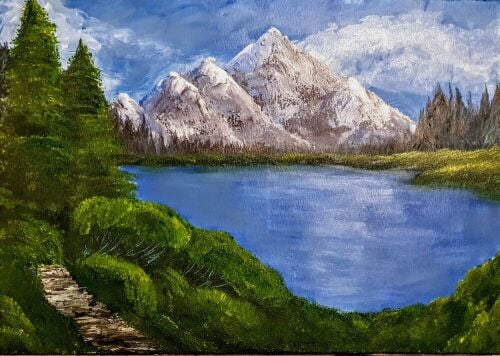 Landscape painting, home decor
