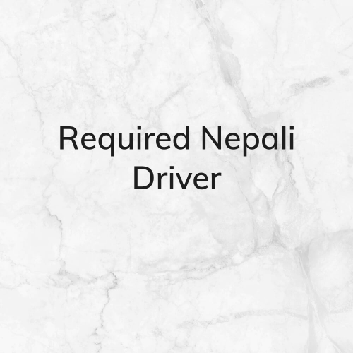 Required Driver (Nepali National On