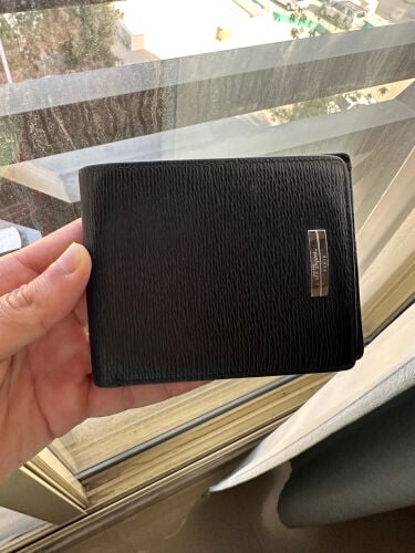 St dupont black leather wallet