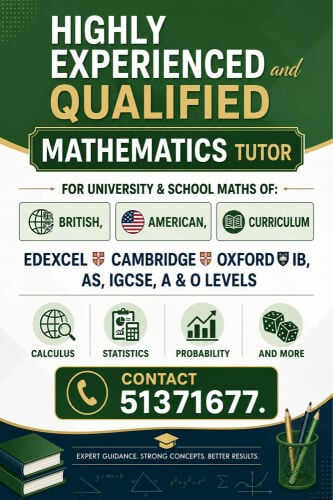 Mathematics and Statistics tutor