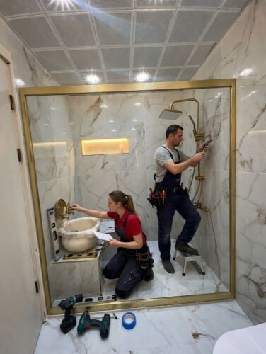 Custom glass shower doors and luxur