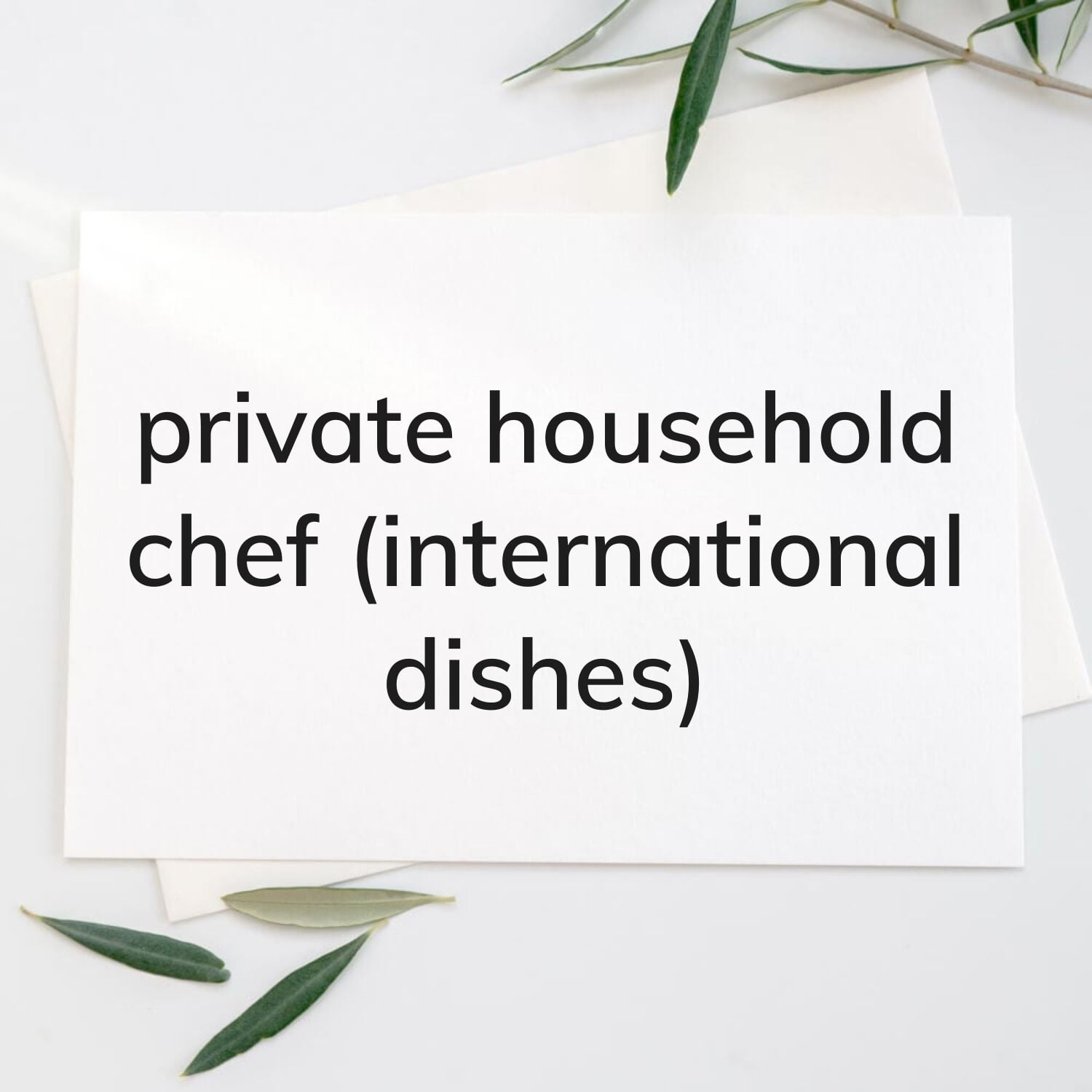 CHEF - INTERNATIONAL KITCHEN 