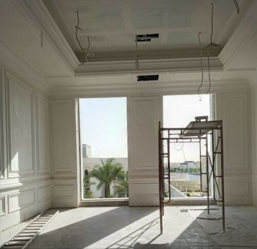 Gypsum decorations and paints