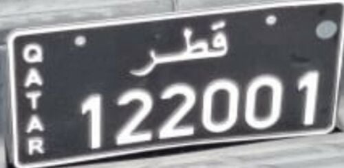 black plate number