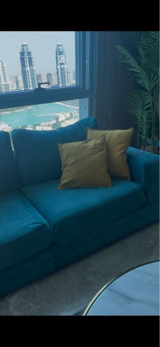 sofa for 6 persons and dining table