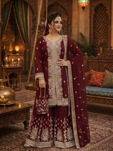 NEW DESIGNER SHARARA SUIT