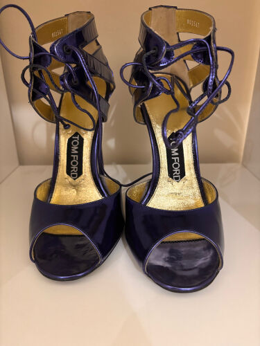 Gucci tom ford metallic purple heel