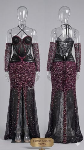 Luxury Black Evening Gown