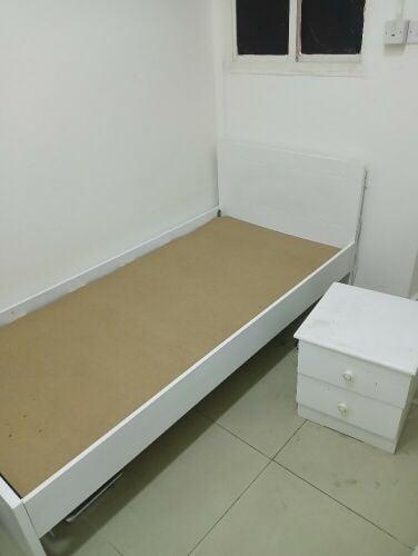 bad and bedside table