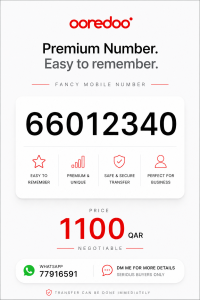 Premium Ooredoo mobile number