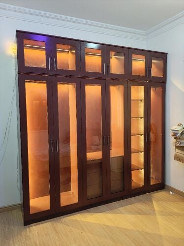 New design glass light cabinet