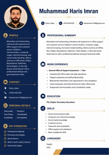 my Self Haris see my cv 