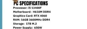 4060 RTX PC